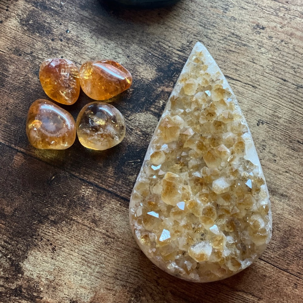 Tear Drop Citrine Crystal